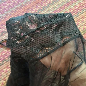 Victorias Secret Black Lace Sheer Mesh Baby Doll Slip thumbnail 6
