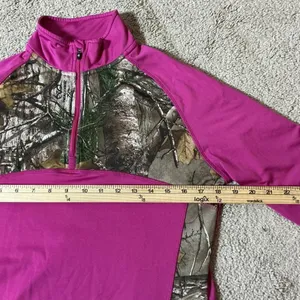Legendary Whitetails Womens Pink Camo‎ Quarter Zip Long Sleeve Baselayer thumbnail 3