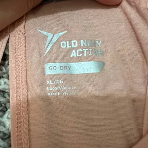 Old Navy (XL) Active Go-Dry Peach Braid Detail Raw Hem Slit Back Tank thumbnail 6