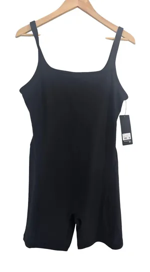 90 Degree by Reflex Romper Womens XL Wonderlink Rib Lotus Black NEW thumbnail 1
