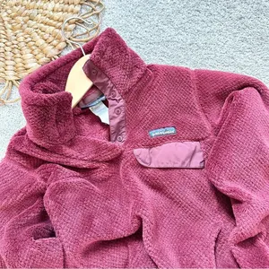 Patagonia Re-Tool Burgundy Fuzzy Fleece 3/4 Snap-T Pullover Jacket Size XS thumbnail 7