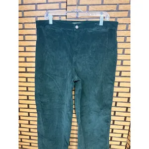 Madewell Dark‎ Green Corduroy Emmett Wide Leg Pants Size 32 thumbnail 4