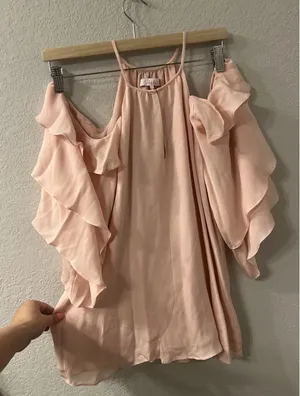 PARKER Top‎ Pink 100% Silk size M thumbnail 1