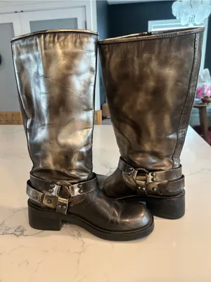 Steve Madden Rocky Boots Black Distressed size 5.5 thumbnail 6