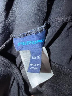 Perona Black Swim Top with Teal Logo Accent thumbnail 2