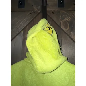 Dr. Seuss Women's Sz Small S 3/5‎ The Grinch Hooded Costume Pajama Jumpsuit thumbnail 5