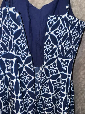 Old Navy Blue and White Geometric Print Sleeveless Dress Size XS thumbnail 5