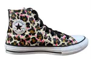 Converse Chuck Taylor All Star Pixel Leopard High Top Shoes Junior 5 Women’s 7 thumbnail 1