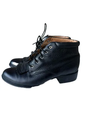Ariat Women’s Competitor Western Lace Up Roper Black Leather Boots with Kiley thumbnail 2