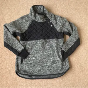 Asymmetrical Snap Up Fleece Grey Abercrombie thumbnail 3