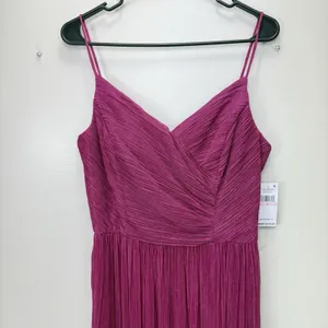 NWT Alex Evenings Fuchsia Pink Shimmer‎ Sleeveless Maxi Gown Dress Size 10 thumbnail 5