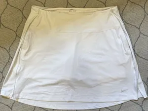 Nike Dri Fit Running Tennis Pickleball Skort White Pockets Size XL Standard Fit thumbnail 1