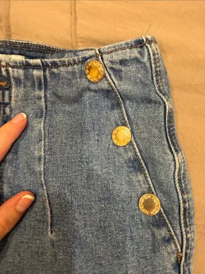 High-Rise Wide-Leg Jeans in Light Blue Denim thumbnail 3
