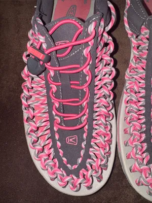 KEEN UNEEK Women's Woven Cord Sandals Grey Pink Size 9 thumbnail 12