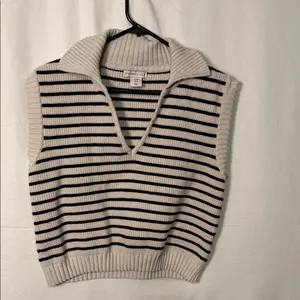 Sincerely Jules Striped V-Neck Sweater Vest thumbnail 4