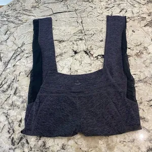 Beyond Yoga Purple/ Grey Leggings‎ with Mesh Size Extra Small thumbnail 3