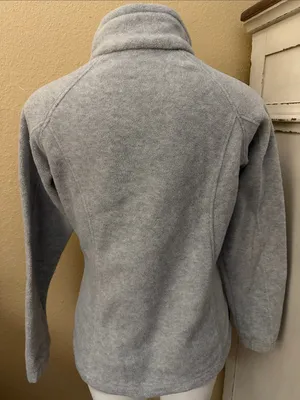 Columbia Light Gray Full-Zip Teddy Fleece Jacket thumbnail 6