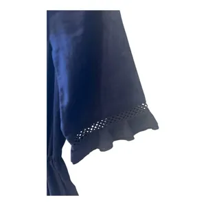 A Loves A Women’s Navy Blue Ruffled Cotton Mini Dress Size XS thumbnail 4
