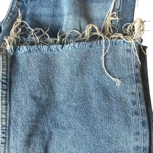 Zara The 90’s Full Length Medium Wash Distressed Raw Hem Jeans Sz 2/26 #765 thumbnail 2