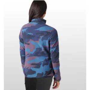 Patagonia Blue Camo Micro D Snap-T Fleece Pullover Mock Neck Size Small thumbnail 2