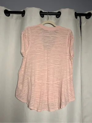 We The Free Slub Knit Peplum Sleeveless Top in Light Pink Size Small thumbnail 3