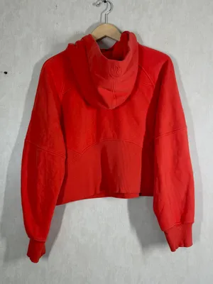 Lululemon Women’s Scuba Oversized 1/2 Zip Hoodie in Autumn Red Orange M/L thumbnail 5