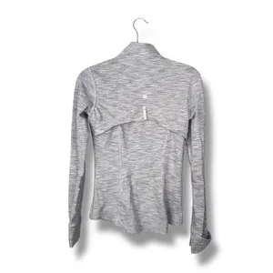 Lululemon Define Jacket‎ Size 6 White Gray Space Dye Athletic Full Zip thumbnail 4
