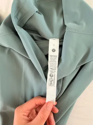 Lululemon sage green align leggings and sports bra set #yoga #activewear #loungewear thumbnail 3