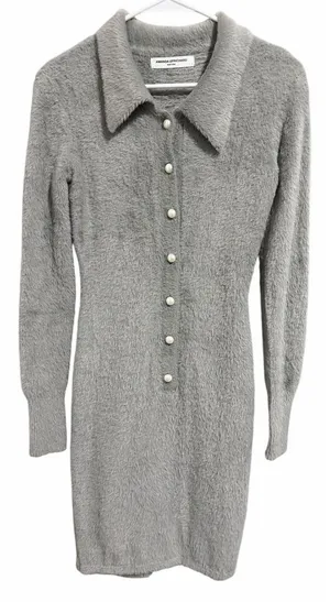 Amanda Uprichard Devin Mini Dress Fog Women's‎ Size Small thumbnail 1