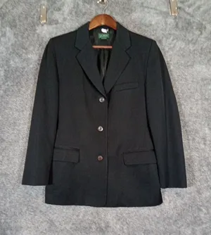 J Crew Vintage Black Wool Blazer Classic 3 Button Career Jacket Timeless Academi thumbnail 1