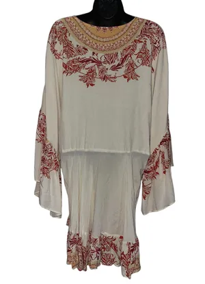 Free People Sunset Dream printed boho bell sleeve tunic thumbnail 9
