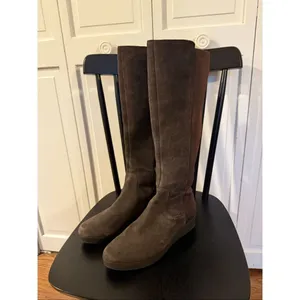 Donald Pliner brown suede Victori wedge tall boots size 7.5 thumbnail 4