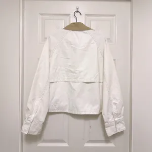 Zara Cream Zip-Up Cropped Jacket with Beige Collar thumbnail 10