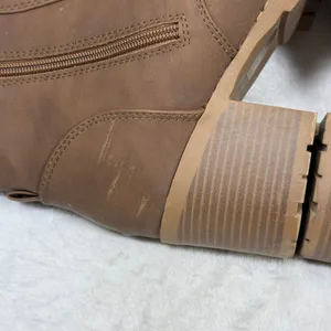 Soda Faux Leather Lace Up Combat‎ Ankle Boots Knit Cuff Block Heel Lug Sole 9W thumbnail 10