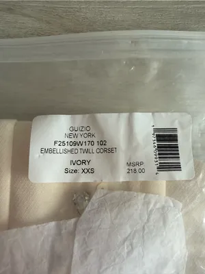 Guizio Embellished Twill Corset Ivory XXS NWT IN PACKAGE thumbnail 14