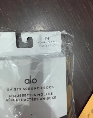 Alo Yoga black scrunch socks size M thumbnail 2