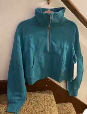 Lululemon Funnel Neck Scuba oceanic blue thumbnail 1