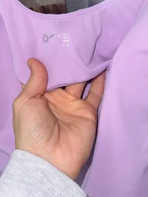 OFFLINE By Aerie Real Me Low Key Longline Sports Bra Removable Pads lively lilac thumbnail 4