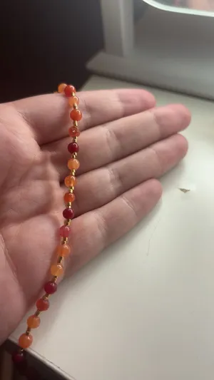 Handmade beaded necklace with starfish pendant thumbnail 3
