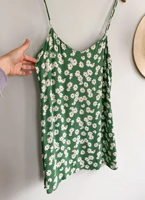 Reformation | Seville Dress in Daisy | Green White | Sz S thumbnail 4