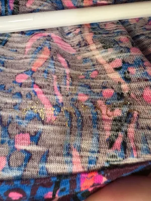Lilly Pulitzer relaxed fit Navy Tee with Pink & Purple Abstract Print medium thumbnail 2