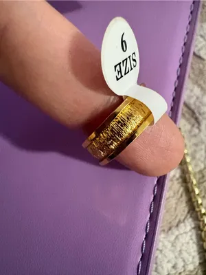 18k Gold-Tone plated Textured Dome Ring - Women's Jewelry thumbnail 3