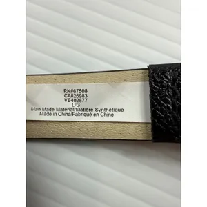 Vince‎ Camuto Black Skinny Belt rose Gold V Buckle VB402877 Large Womens thumbnail 3
