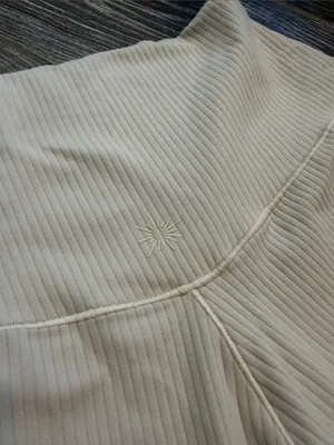 Aerie offline Real Me Xtra High-Rise Wide-Leg Ribbed Trouser Pants Cream XS EUC thumbnail 6