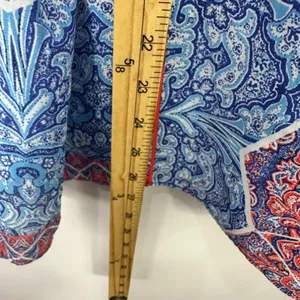 St Tropez West Sleeveless Top M Blue Paisley Boho Coastal Resort Vacation Beachy thumbnail 6