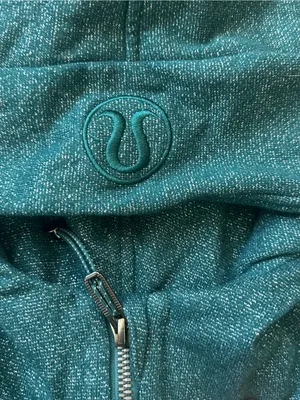 lululemon athletica Dark Green Tinsel Sparkle Half-Zip Hoodie Scuba thumbnail 5