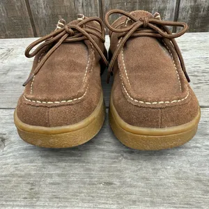 EUC Ellemenno Brown Suede Mules Clogs Woman’s Size 7 Gum Sole 80s Vintage thumbnail 6