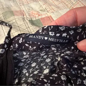 Brandy Melville Black and White Floral Mini Dress thumbnail 3