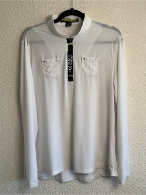 Sunsense by Jamie Sadock Women’s White Avande Garde Graphic Golf Top‎ Size Large thumbnail 1