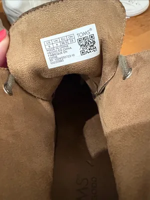 Toms Colette Dark Taupe Lace-Up Ankle Wedge Booties Size 6 thumbnail 3